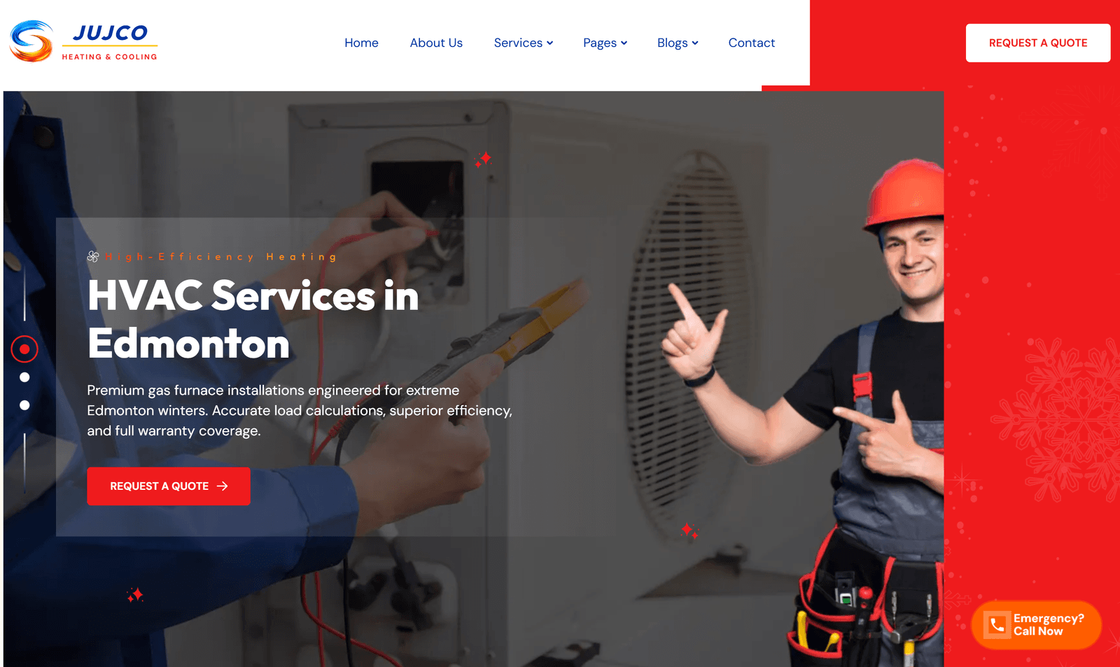 JUJCO Heating & Cooling - Website project
